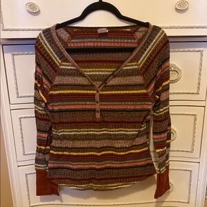Striped Multicolor Long Sleeve Top